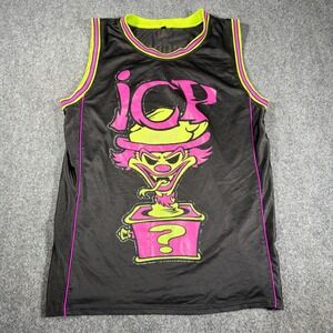 ICP Psychopathic Records Basketball Jersey Mens Large Black Neon Vintage Juggalo